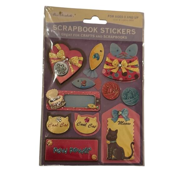 Lot 6 Cat Scrapbook Stickers Embellishments Daisy Hill Paper Bliss Miss Elizabet - Picture 6 of 8